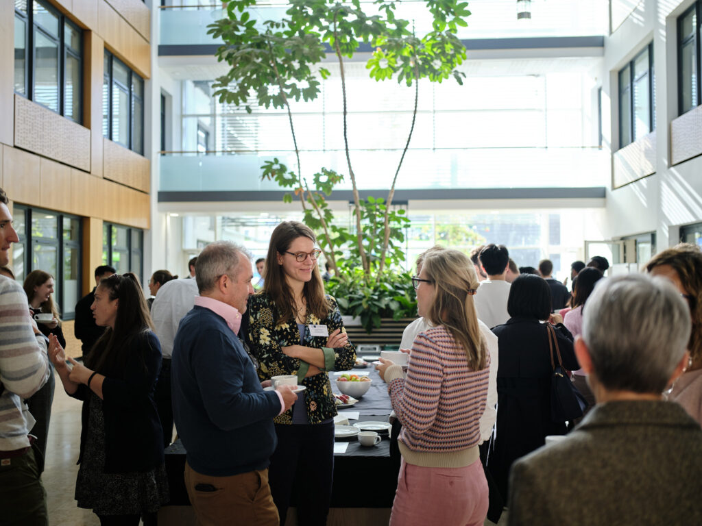 Conference participants during the coffee break